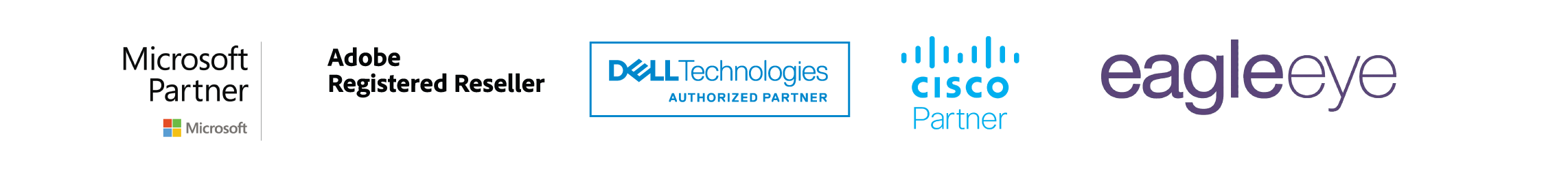Bele Technologies partner accreditations: Microsoft Partner, Adobe Registered Reseller, Dell Technologies Authorized Partner, Cisco Partner, Eagle Eye